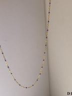 Moon Jewellery - Necklaces - Enamel and Stainless Steel/18k Gold Plated - 16"