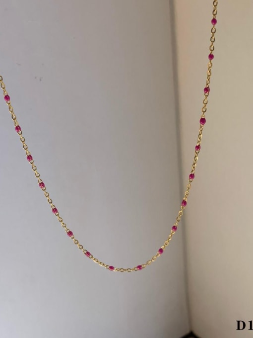 Moon Jewellery - Necklaces - Enamel and Stainless Steel/18k Gold Plated - 16"
