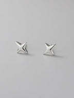 Moon Jewellery - Stud Earrings - 925 Sterling Silver/Gold Plated