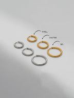 Moon Jewellery - Hoop Earrings - 925 Sterling Silver/Gold Plated