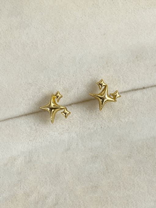 Moon Jewellery - Earrings - 925 Sterling Silver/Gold Plated STUDS
