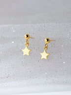 Moon Jewellery - Stud Earrings - 925 Sterling Silver/Gold Plated