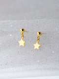 Moon Jewellery - Stud Earrings - 925 Sterling Silver/Gold Plated