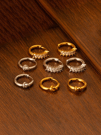 Moon Jewellery - Earrings - Stainless Steel/Plated Gold