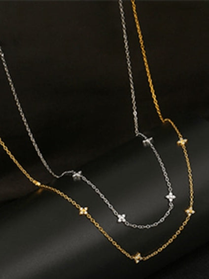 Moon Jewellery - Necklaces - Titanium Steel/18kt Gold Plated
