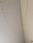 Moon Jewellery - Necklaces - Stainless Steel/18k Gold Plated and Enamel - 16"