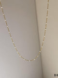 Moon Jewellery - Necklaces - Stainless Steel/18k Gold Plated and Enamel - 16"