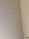 Moon Jewellery - Necklaces - Stainless Steel/18k Gold Plated and Enamel - 16"