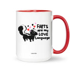 Coco + Brie - Farts Are My Love Language  Mug - Valentine, Cute, Funny