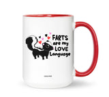 Coco + Brie - Farts Are My Love Language  Mug - Valentine, Cute, Funny