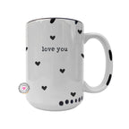 Coco + Bie - Love You Mug, Hearts, Cute, Valentine's Day Mug