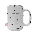 Coco + Brie - Love You Mug, Hearts, Cute, Valentine's Day Mug
