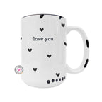 Coco + Bie - Love You Mug, Hearts, Cute, Valentine's Day Mug