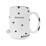 Coco + Brie - Love You Mug, Hearts, Cute, Valentine's Day Mug