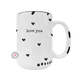 Coco + Brie - Love You Mug, Hearts, Cute, Valentine's Day Mug