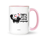Coco + Brie - Farts Are My Love Language  Mug - Valentine, Cute, Funny