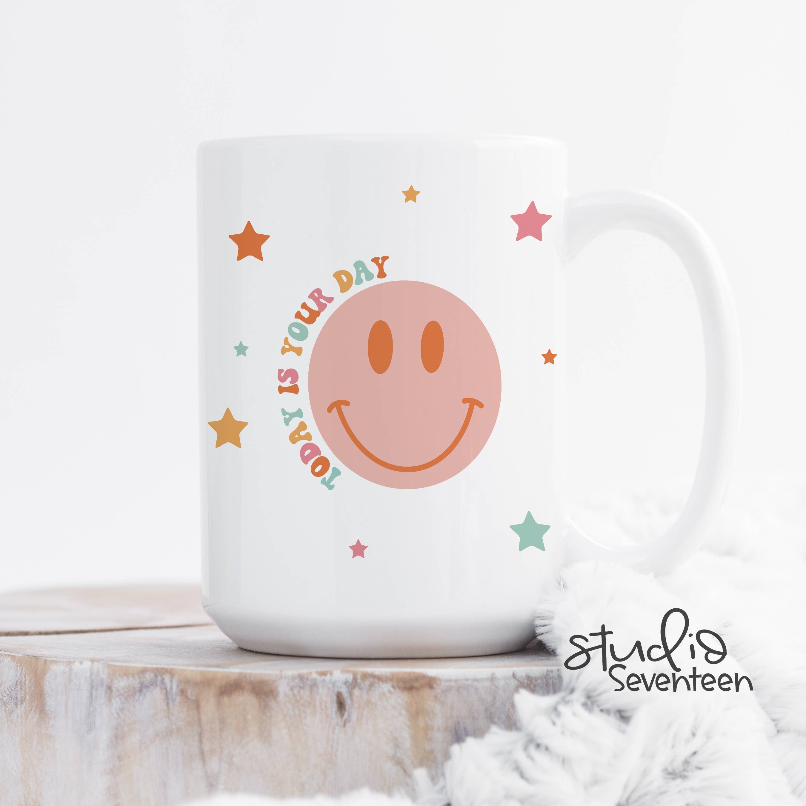 Studio Seventeen - Pastel Retro Spring Coffee Mug Today is your Day