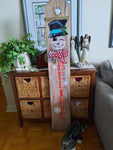 Lynn's Embroidery  - Wooden welcome/snowman - 1