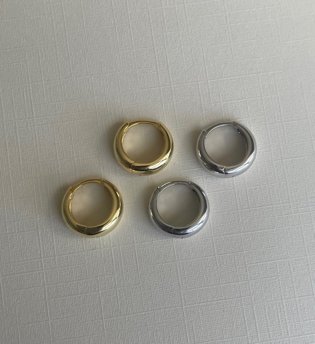 Second Aura- Hoops - Domed Mini Huggies - 2