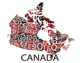 All Over the Map Studios - Map of Canada (Various Colours) - 1