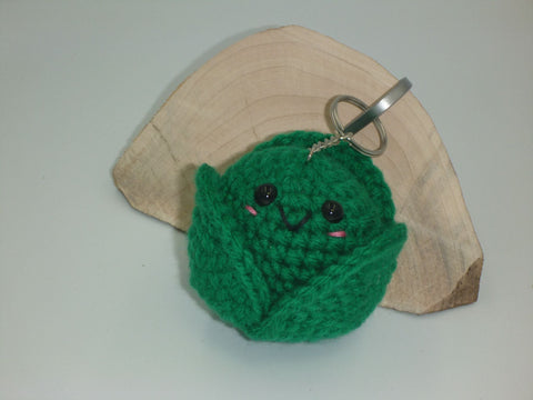 Green Hedge Creations - Brussels Sprout Key Chain/Bag Charm - Dundas - 1