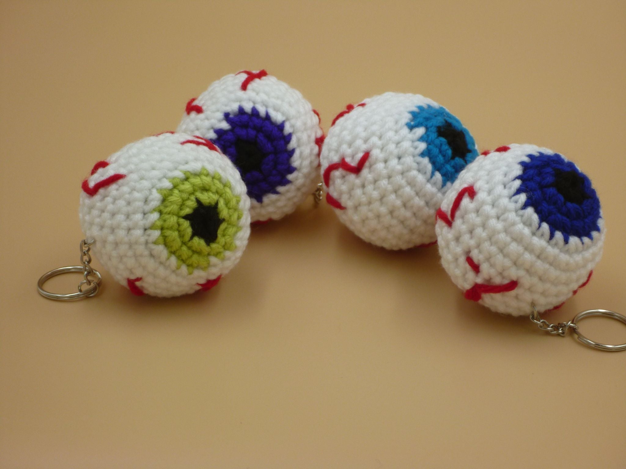 413 - Green Hedge Creations - Eyeball Key Chain/Bag Charm - Dundas - 2