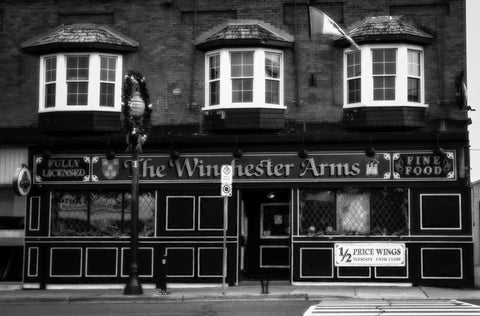 126 - Jennifer Finn Photography -8 x10 Print- Winchester Arms BW Dundas - 1