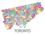 All Over the Map Studios - Map of Toronto (Various Colours) - 3
