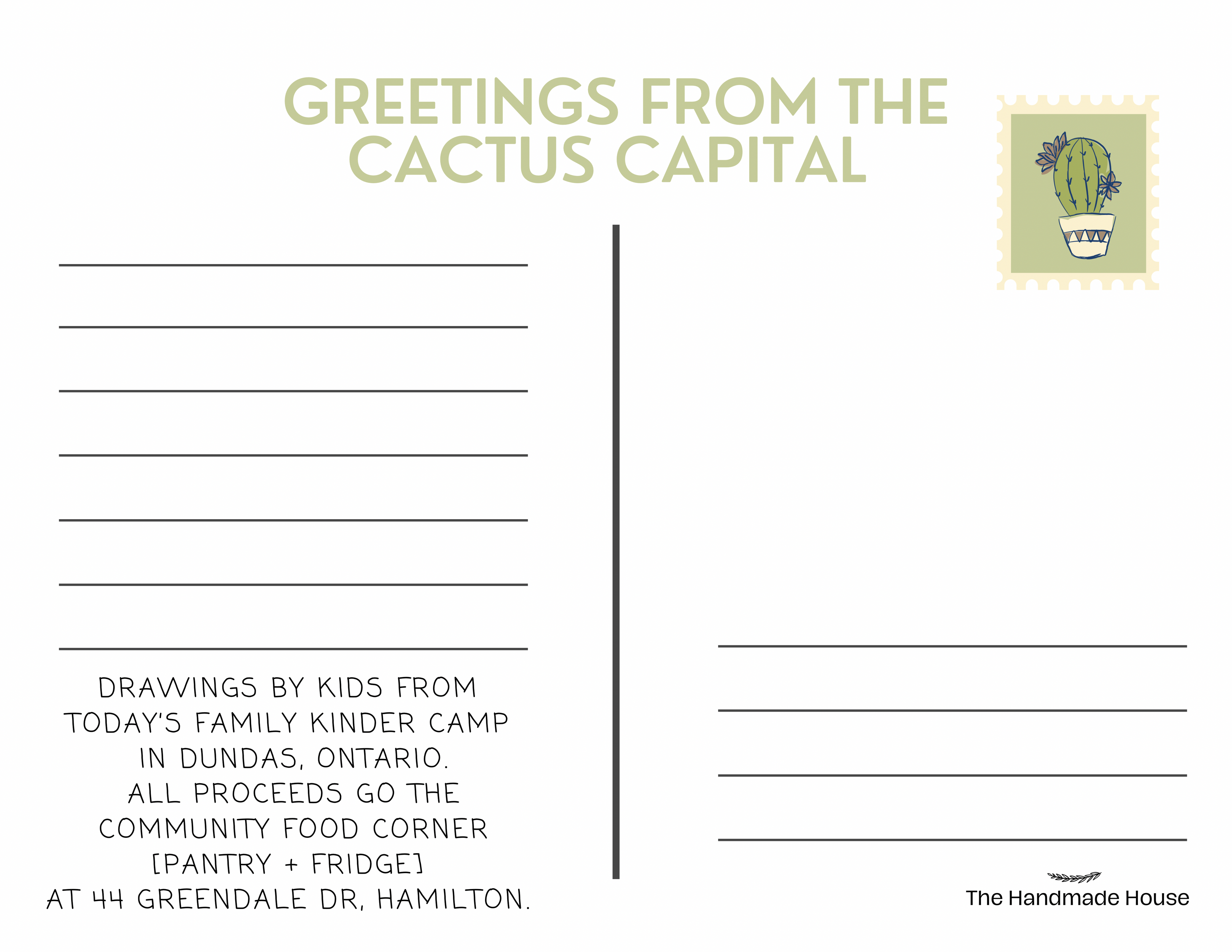 Charity Postcard - Today's Family: Proceeds to Community Fridges HAMONT